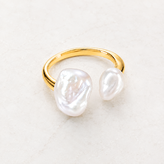 ADJUSTABLE PEARL RING ✿ AVA