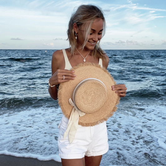 RAFFIA SUN HAT ✿ FLORA